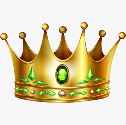 国王的帽子手绘绿钻皇冠王冠高清图片