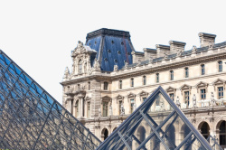 古典金字塔法国古典主义建筑巴黎卢浮宫高清图片