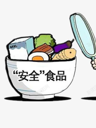 不安全的食品png免抠素材_新图网 https://ixintu.com 彩色 放大镜 食物 饭碗