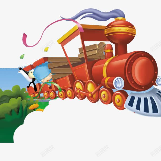 玩具火车png免抠素材_新图网 https://ixintu.com Q版小火车 儿童节元素 卡通 卡通素材 火车头