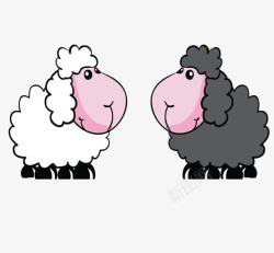 两只羊两只对视的羊高清图片