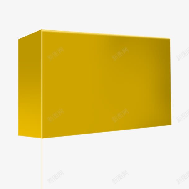 黄色立体醒目盒子png免抠素材_新图网 https://ixintu.com 盒子素材 立体 醒目 长方形盒子 黄色
