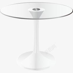 简易玻璃桌圆形玻璃桌子模型高清图片