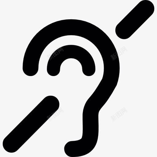 听力受损的图标png_新图网 https://ixintu.com 医学 听力受损 耳 耳聋