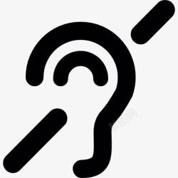 耳听力听力受损的图标高清图片