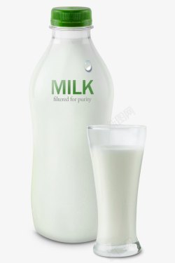 瓶子里的牛奶牛奶高清图片