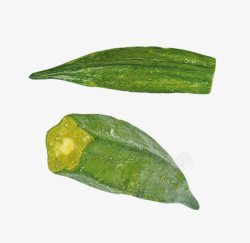 果蔬零食实物秋葵干两颗高清图片
