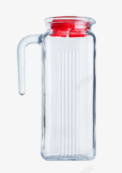 装水容器手绘透明玻璃凉水壶高清图片