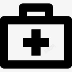 急救十字医疗包加上加号轮廓图标高清图片