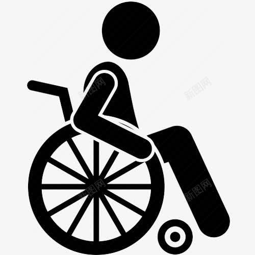 自推轮椅图标png_新图网 https://ixintu.com 不能行走 坐轮椅 弱势群体 残疾人 残疾人标志 自推轮椅 黑色标志