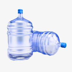放倒透明解渴蓝色家庭装塑料瓶饮用水高清图片