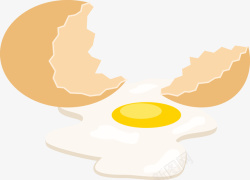 一个鸡蛋一个敲破壳的生鸡蛋矢量图高清图片