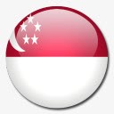 新加坡国旗国圆形世界旗素材