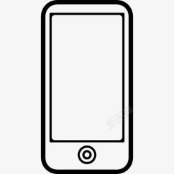 工具和器具手机的大屏幕只是一个按钮在前面图标高清图片