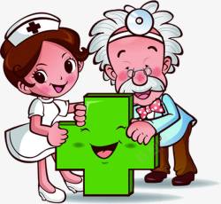 健康专栏漫画护士教授妇幼健康专栏高清图片