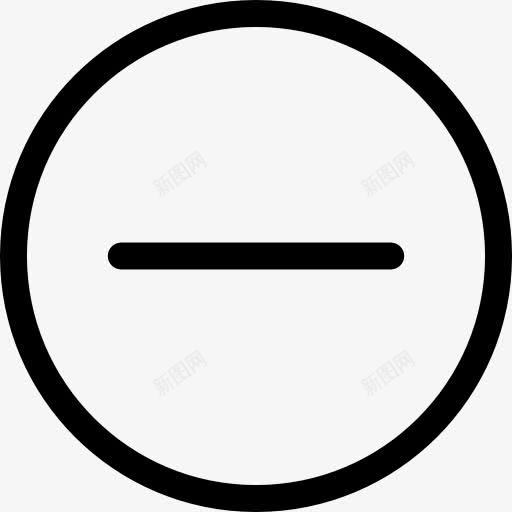 减去圆形按钮图标png_新图网 https://ixintu.com 减号 减法 圈 形状圆图案图标 接口 数学