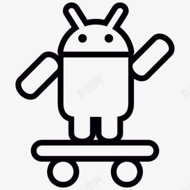 Android的滑板和手臂图标图标