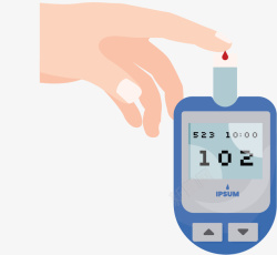 糖尿病检查自我测量糖尿病指标矢量图高清图片