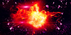 宇宙碎片梦幻碎片火焰紫色背景高清图片