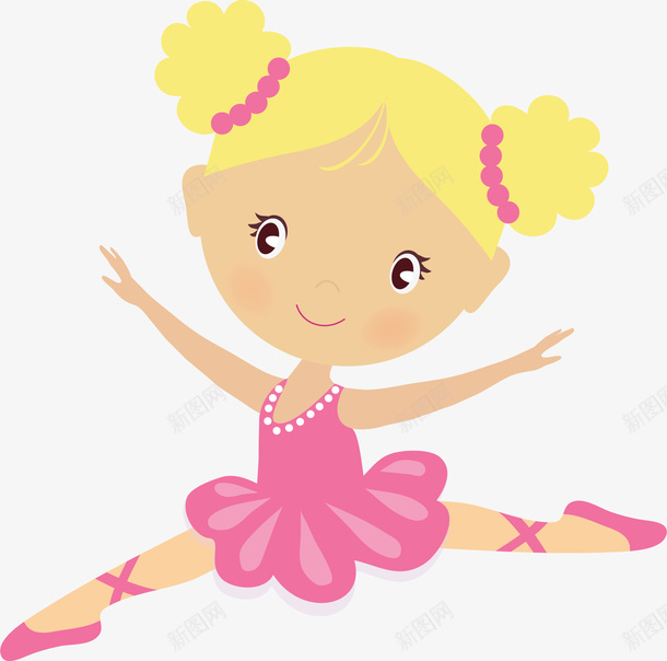 手绘卡通跳芭蕾的女孩png免抠素材_新图网 https://ixintu.com 可爱女孩 红色裙子小女孩 舞蹈 舞蹈跳舞培训班招生 芭蕾舞的小女孩 跳舞