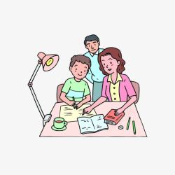 家长愁孩子学习学习的孩子高清图片