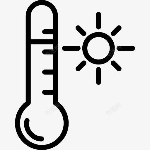 高温图标png_新图网 https://ixintu.com 夏天 天气 太阳 温度 温度计 阳光