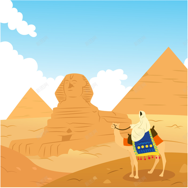 卡通骆驼埃及金字塔背景jpg设计背景_新图网 https://ixintu.com 卡通 埃及 手绘 海报 童趣 背景 金字塔 骆驼