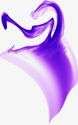 粉质效果动感烟雾紫色意境烟雾元素矢量图高清图片