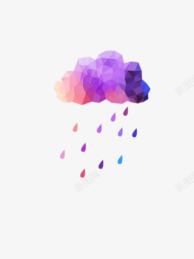 暴雨预警png免抠素材_新图网 https://ixintu.com 下雨天 彩虹雨 暴雨预警 暴风雨 紫色云朵 雷镇雨