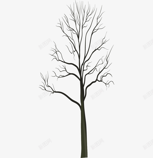 枯萎的树木png免抠素材_新图网 https://ixintu.com png图形 png装饰 手绘 树木 树枝 植物 装饰