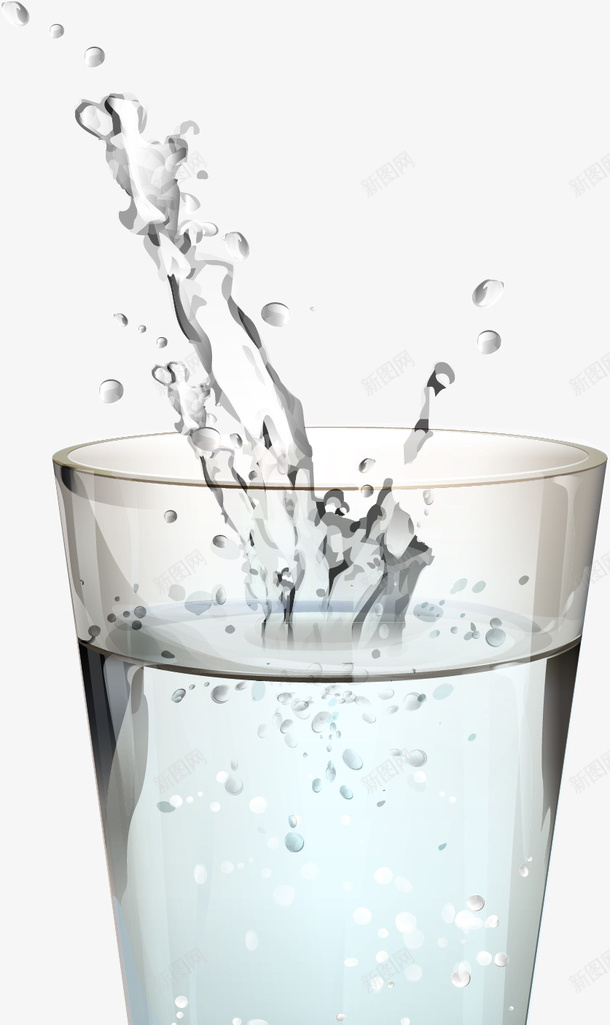 一杯清水矢量图eps免抠素材_新图网 https://ixintu.com 液体 清水 玻璃杯 白开水 矢量素材 矢量图