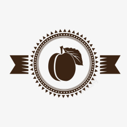 李子logo暗色系李子风格logo图标高清图片