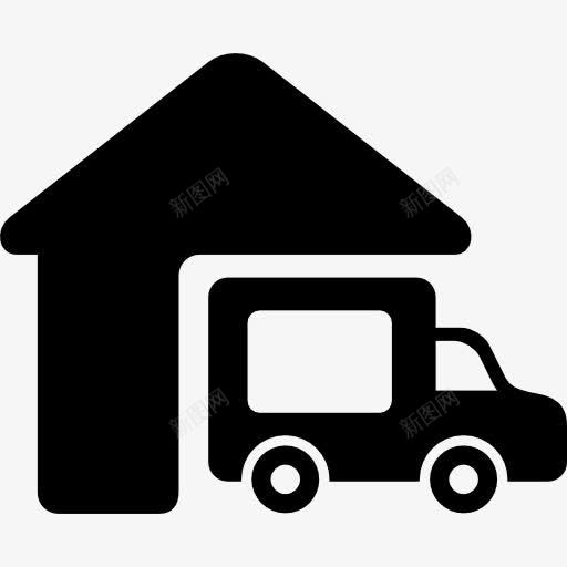 装卸区图标png_新图网 https://ixintu.com 卡车 卸货区 卸载的迹象 装载 面包车