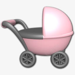 宝贝马车可爱的婴儿图标图标