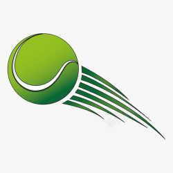 绿色飞起的网球效果素材