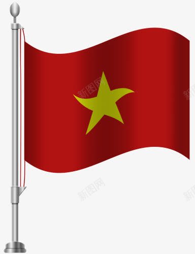 越南国旗png免抠素材_新图网 https://ixintu.com 国旗 旗帜 星星 红色 越南