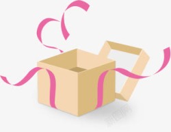 粉色礼品盒黄色礼品盒粉色丝带高清图片