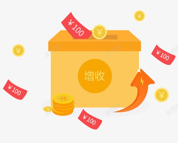 增收创意理财金币钱币png免抠素材_新图网 https://ixintu.com 创意 增收 理财 金币 钱币