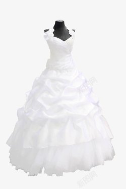 人台模特白色婚纱礼服高清图片
