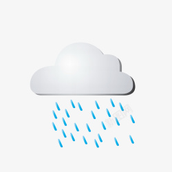 英语版气象标志手绘大暴雨天气图标高清图片