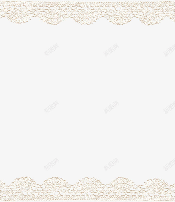 米黄色简约花边png免抠素材_新图网 https://ixintu.com 免抠PNG 简约 米黄色 花边 蕾丝边 装饰图案