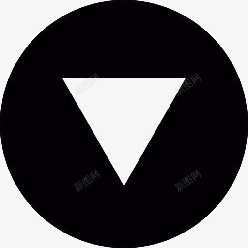 倒三角形图标png_新图网 https://ixintu.com 三角形 多边形 底部的按钮 方向 箭头