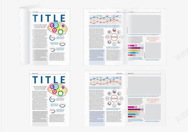 科学杂志布局psd免抠素材_新图网 https://ixintu.com 杂志内页 杂志内页布局 科学杂志 页面排版