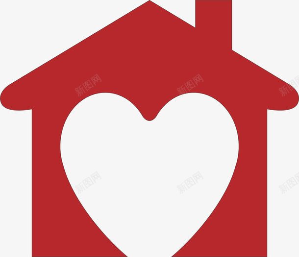 爱心家庭图标png_新图网 https://ixintu.com logo 全家logo 我的家人 房子 房屋设计 爱心 爱心家庭 精美