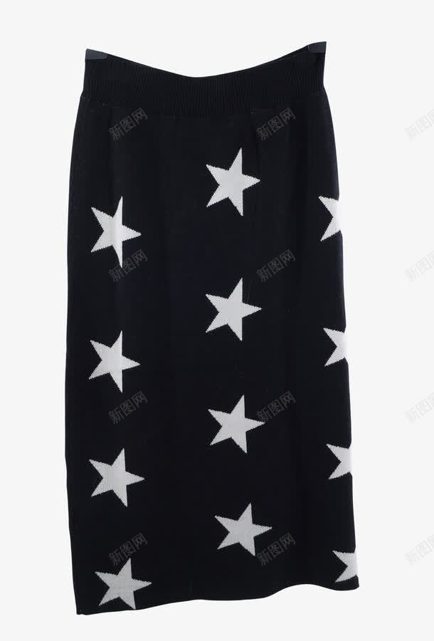 女士的长裙png免抠素材_新图网 https://ixintu.com 下装 产品实物 星星 蓝色 裙子