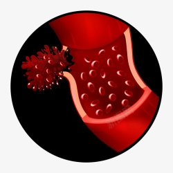 血管壁医疗红色细胞壁矢量图高清图片