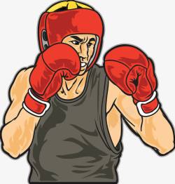 保护手套拳击比赛插画高清图片