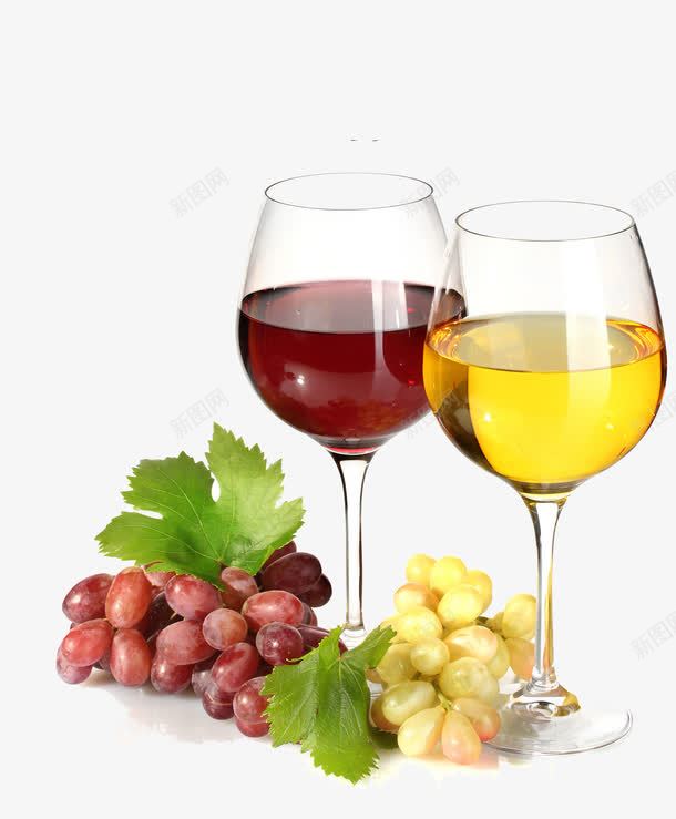 葡萄与葡萄酒png免抠素材_新图网 https://ixintu.com 摆设 杯子 红酒 葡萄 葡萄酒 高脚杯