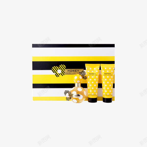 莫杰哈尼女士香氛礼盒小蜜蜂包装psd免抠素材_新图网 https://ixintu.com JACOBS MARC 实物 莫杰 香水 黄色