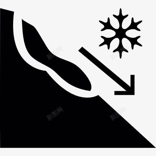 滑坡风险标志的雪山图标png_新图网 https://ixintu.com 人道主义 危险 山 标志 滑坡 符号 自然 雪 风险